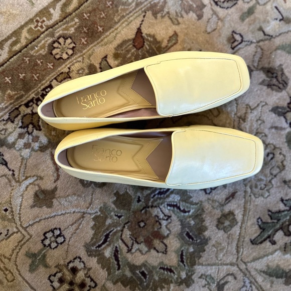 Franco Sarto Women’s Avery 2 Loafers Light Yellow Raffia Size 9.5 Square Toe - Picture 7 of 15